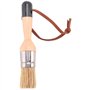 Solimind Lot de 4 pinceaux à craie et cire pour meubles, pinceau ovale rond, pinceau à craie avec poils naturels pour peindre ou