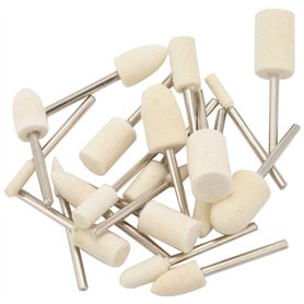 Peowuieu Lot de 20 disques de polissage en feutre pour montres polonaises - Accessoires de fixation - Tige de 1/8"