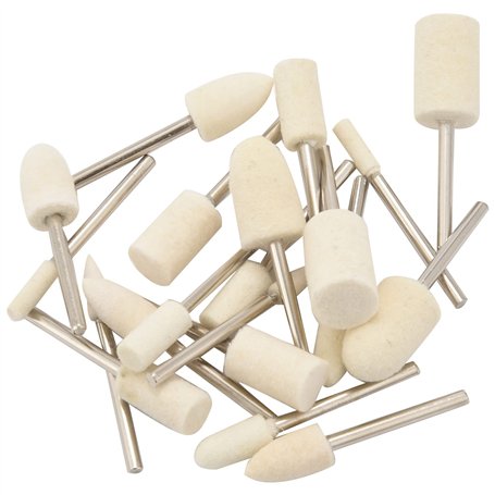 Peowuieu Lot de 20 disques de polissage en feutre pour montres polonaises - Accessoires de fixation - Tige de 1/8"