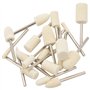 Peowuieu Lot de 20 disques de polissage en feutre pour montres polonaises - Accessoires de fixation - Tige de 1/8"