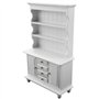 Pmkvgdy Bibliotheque Cabinet Multifonctionnel en Bois Mobilier Miniature pour 1/12 de Poupee - Blanc