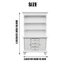 Pmkvgdy Bibliotheque Cabinet Multifonctionnel en Bois Mobilier Miniature pour 1/12 de Poupee - Blanc