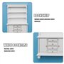 Pmkvgdy Bibliotheque Cabinet Multifonctionnel en Bois Mobilier Miniature pour 1/12 de Poupee - Blanc