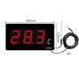 GANMEI ThermomèTre de Piscine avec Affichage LED et ThermomèTre à Sonde éTanche pour Aquarium D' Compteur de TempéRature ExtéRie