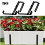Wlauqueta 1 paire de crochets pour pots de fleurs - Pour balcon - Réglable en hauteur - Taille S