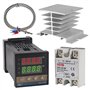 Ggnaxivs Régulateur de Température PID -C100 Kit de Thermostat Haute Tension 100ACV à 240ACV+Relais SSR 40DA+ Sonde K