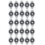 LLKOZN Lot de 20 blocs de roulement à bride FL001 - Alliage - 12 mm - Auto-alignant