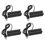 Dxoniislh 4X MSR90 USB Lecteur de Carte à Bande MagnéTique Lecteur de Carte Bande 3 Pistes Mini Swiper pour USB PC