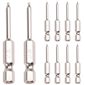 Kayfg Ensemble D'Embouts de Tournevis Hexagonaux à Tête Sphérique Magnétique de 100 mm de Long avec Tige Hexagonale de 1/4 Pouce