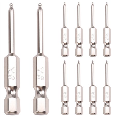 Kayfg Ensemble D'Embouts de Tournevis Hexagonaux à Tête Sphérique Magnétique de 100 mm de Long avec Tige Hexagonale de 1/4 Pouce