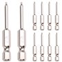 Kayfg Ensemble D'Embouts de Tournevis Hexagonaux à Tête Sphérique Magnétique de 100 mm de Long avec Tige Hexagonale de 1/4 Pouce