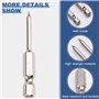Kayfg Ensemble D'Embouts de Tournevis Hexagonaux à Tête Sphérique Magnétique de 100 mm de Long avec Tige Hexagonale de 1/4 Pouce