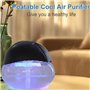 Ujjdwiurgh Purificateur d'air Laveur à Base d'eau, Rafraîchisseur d'air avec 7 Lumières LED Changeantes de Couleur, Revitalisant