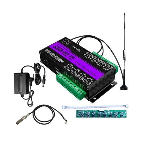 Nettoppo SMS GSM 4G LTE 8 Canaux Relais Interrupteur Marche/Arrêt pour Commande de Moteur D'Ouvre-Porte SM8-WLTE APP Télécommand