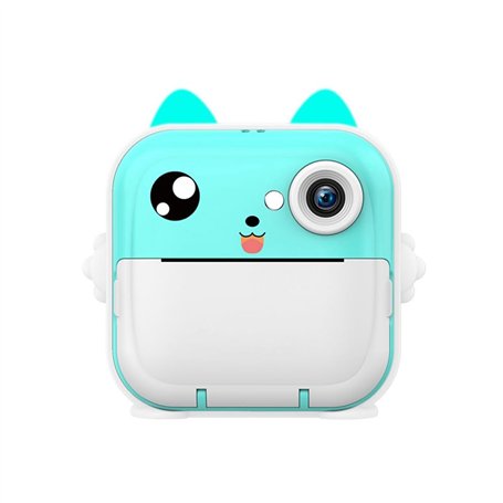Dunlea 32G Memory Children Mini Camera HD Digital Photography Camera Instant Print Camera pour Girl Blue