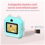 Dunlea 32G Memory Children Mini Camera HD Digital Photography Camera Instant Print Camera pour Girl Blue