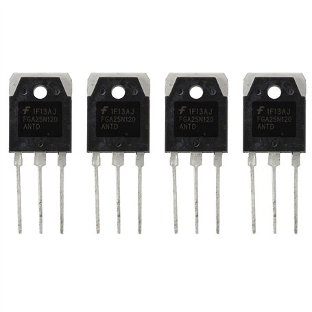 ZIUTPDAX Lot de 4 transistors de puissance IGBT 1200 V 313 W FGA25N120