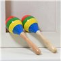 Gvvsjgdbis Maracas Hochets à Percussion à Main, Instrument de Musique Rumba Shaker en Bois pour Enfants Adultes, Lot de 6