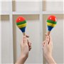 Gvvsjgdbis Maracas Hochets à Percussion à Main, Instrument de Musique Rumba Shaker en Bois pour Enfants Adultes, Lot de 6