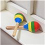 Gvvsjgdbis Maracas Hochets à Percussion à Main, Instrument de Musique Rumba Shaker en Bois pour Enfants Adultes, Lot de 6