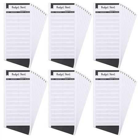 Remingtape Lot de 60 formulaires de collecte de dépenses - Noir - Enveloppes pour un usage personnel et commercial