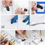 Tuccbay 8 Vis de SièGe de Toilette Charnières de SièGe de Toilette Boulon Expansible écrous Supérieurs en Caoutchouc Fixations