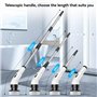 Okeeyseda 9 Têtes de Brosse Remplaçables Brosse de Nettoyage sans avec Manche Long Réglable et Détachable, Résistant à l'eau IPX