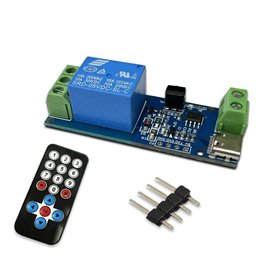 Simpls Module de relais à télécommande infrarouge comme indiqué sur la carte de circuit imprimé avec auto-verrouillage en plasti