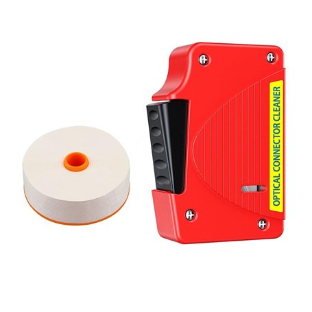 Lioggyet Cassette Nettoyeur de fibre optique Boîte de nettoyage des extrémités de fibre Nettoyeur de queue de cheval + noyau de