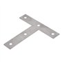 Lot de 10 équerres plates en forme de T 80 mm x 80 mm