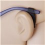 Doumneou 3 Paires Crochets d'oreille Supports de Lunettes Anti-Glisse en Silicone - Noir