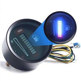 Doumneou 24 V 2 Pouces 52Mm Universel Voiture Jauge de Niveau de Carburant Jauge LED Affichage de la LumièRe Jauge de RéServoir