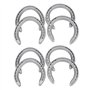 TORR 8 pièces 5 équipes de chevaux fers à cheval en alliage d'aluminium 2 outils de fer avant + 2 pièces arrière pour le jeu de