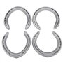 TORR 8 pièces 5 équipes de chevaux fers à cheval en alliage d'aluminium 2 outils de fer avant + 2 pièces arrière pour le jeu de 