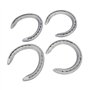 TORR 8 pièces 5 équipes de chevaux fers à cheval en alliage d'aluminium 2 outils de fer avant + 2 pièces arrière pour le jeu de 