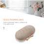 Jufjsfy Golden Soirée Sac à main Femmes Mariage Brillant Sac à main Mariée Métal Arc Accouplement Sac Chaîne Sac à bandoulière, 