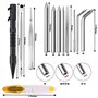 12 accessoires Paracord Fids, aiguilles à lacets en acier inoxydable de
