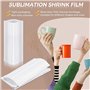 Steowsey 70 PièCes Film Emballage RéTractable par Sublimation 5X10 Pouces Film RéTractable Transfert Chaleur D'Emballage RéTract