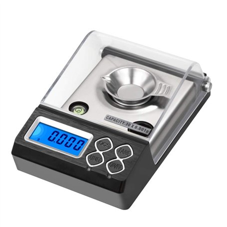 Wresetly Balance de Poche Milligramme NuméRique de Haute PréCision 30G / 0.001G Balances Analytiques de Laboratoire Balance des