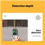 JNJOOD 1 détecteur électronique 5 en 1 pour détecter les montants muraux - Scanner mural - Argent ABS - Détection de poutre en b