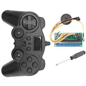 Pmandgk 16 Canaux 2.4G TéLéCommande éMetteur + RéCepteur Panneau de Commande Panneau 12V ContrôLeur DIY pour RC Voiture/Bateau/P