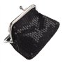 Porte-Monnaie a Paillettes Mini Portefeuille de Boucle pour Femmes (Noir)