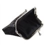 Porte-Monnaie a Paillettes Mini Portefeuille de Boucle pour Femmes (Noir)