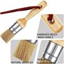 Jikoiuty Lot de 3 pinceaux de peinture à la craie et à la cire pour peinture acrylique, pochoir, pinceaux pour meubles en bois, 