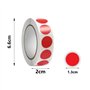 10 étiquettes autocollantes à points circulaires colorés