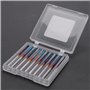 Jufjsfy 10pcs 3.175 Fraise d'Extrême Droite Revêtement de Bec Bleu 2 Fraise de Carbure de Flûte Fraise pour MDF Plastique Bit
