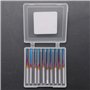 Jufjsfy 10pcs 3.175 Fraise d'Extrême Droite Revêtement de Bec Bleu 2 Fraise de Carbure de Flûte Fraise pour MDF Plastique Bit