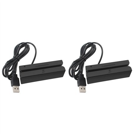 liovitor 2X MSR90 USB Bande Magnétique Carte Lecture Machine Lecteur de Carte Bande Bande 3 Pistes Mini Swiper pour USB PC