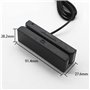liovitor 2X MSR90 USB Bande Magnétique Carte Lecture Machine Lecteur de Carte Bande Bande 3 Pistes Mini Swiper pour USB PC