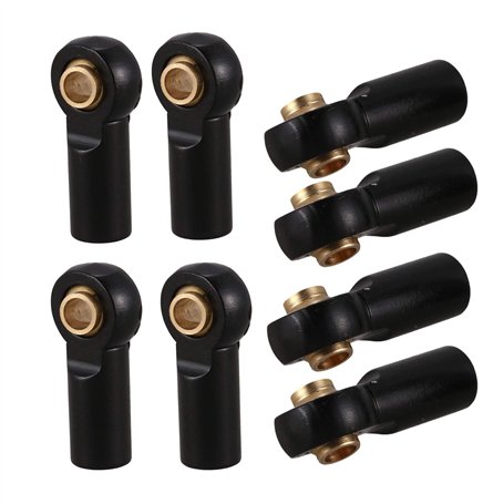 Bntaomle 8Pcs Tige Barre de Liaison Articulée À Rotule M3 Tête Sphérique Scellés Embout de Biellette de Direction pour 1/10 Rc C